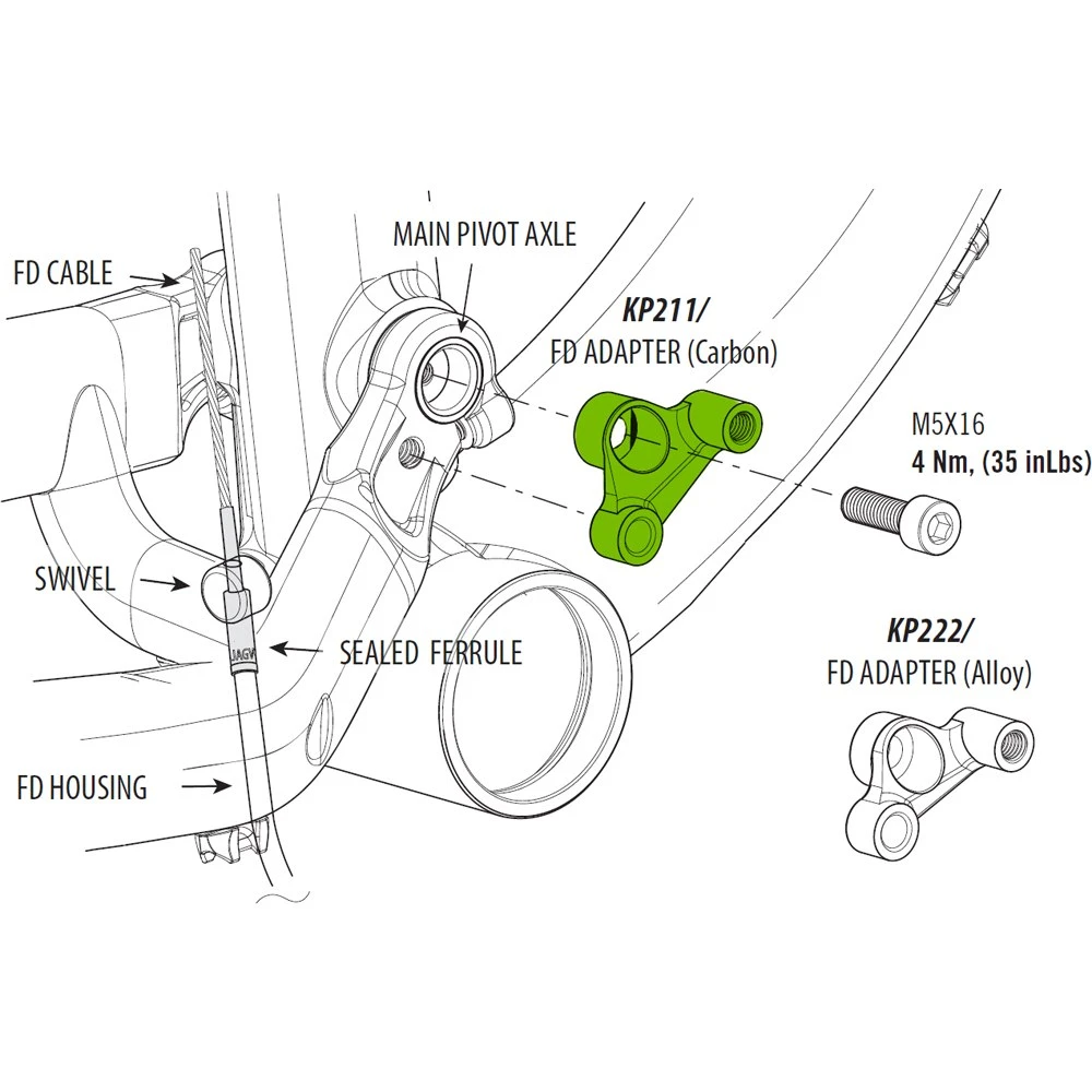 Cannondale KP211/ Front Derailleur Adapter For Scalpel29 3 Cannondale KP211/ Front Derailleur Adapter For Scalpel29