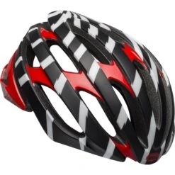 Bell Stratus MIPS Helm - Vertigi Mat/gl Black/red/white -Fietsonderdelen 210168033 bell stratus mips vertigo matte gloss black red white front right 912624