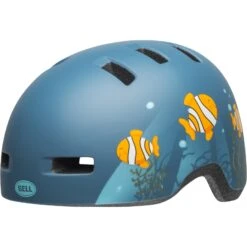 Bell Lil Ripper Kinder-Fietshelm - Matte Gray/blue Fish