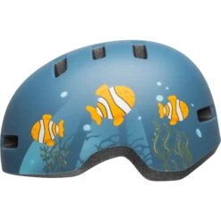 Bell Lil Ripper Kinder-Fietshelm - Matte Gray/blue Fish -Fietsonderdelen 301664 05 d 617213