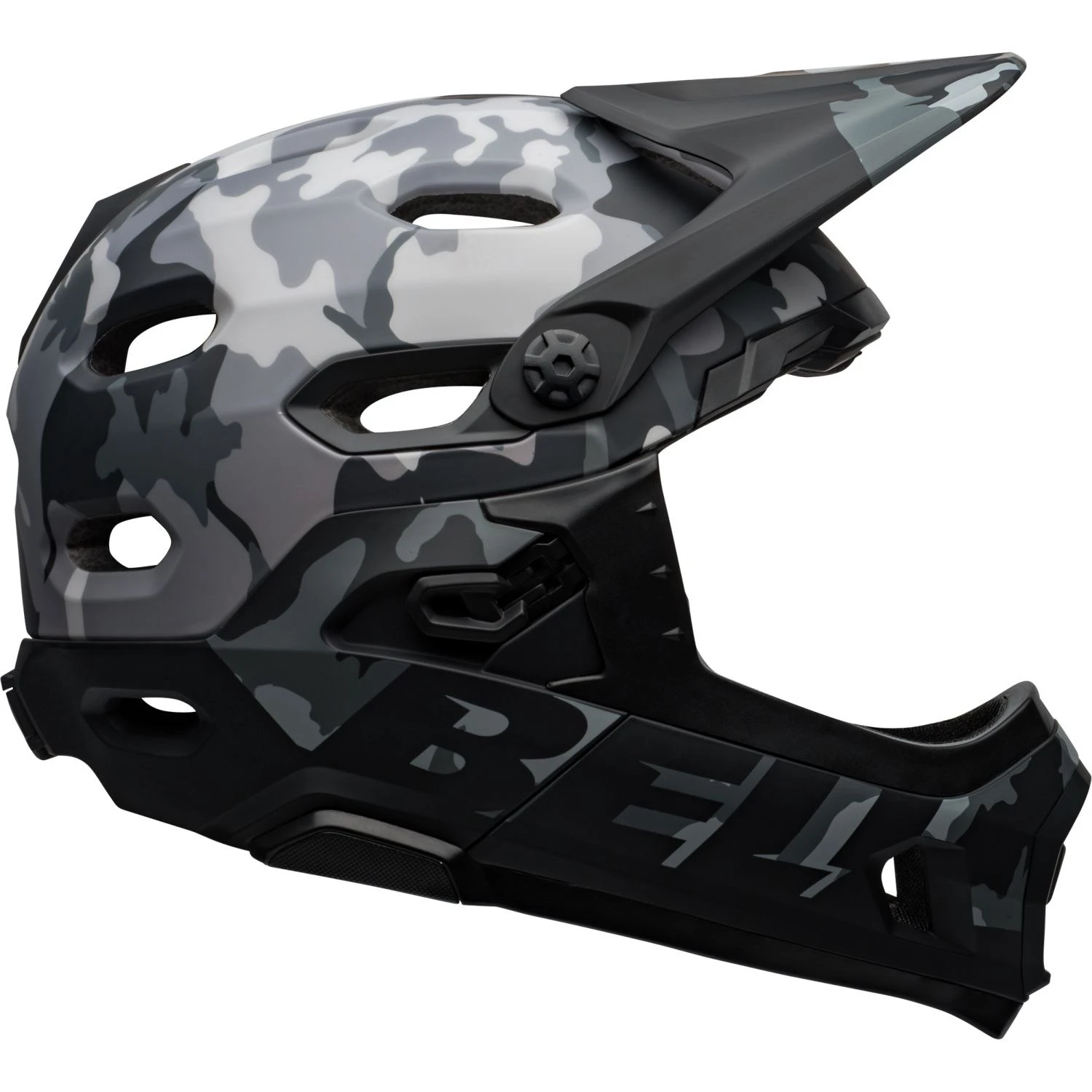 Bell Super DH Spherical Helm - Matte/gloss Black Camo 6 Bell Super DH Spherical Helm - Matte/gloss Black Camo - Afbeelding 4