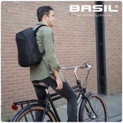 Basil Flex Fietsrugzak - Forest Green 21 Basil Flex Fietsrugzak - Forest Green -Fietsonderdelen basil flex backpack rear bike bag forest green 3 1378975