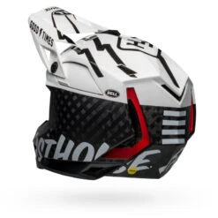 Bell Full-10 Spherical Helm - Mat/glanzend Wit/zwart Fasthouse -Fietsonderdelen bell full 10 spherical full face mountain bike helmet fasthouse matte gloss white black back left 1477678