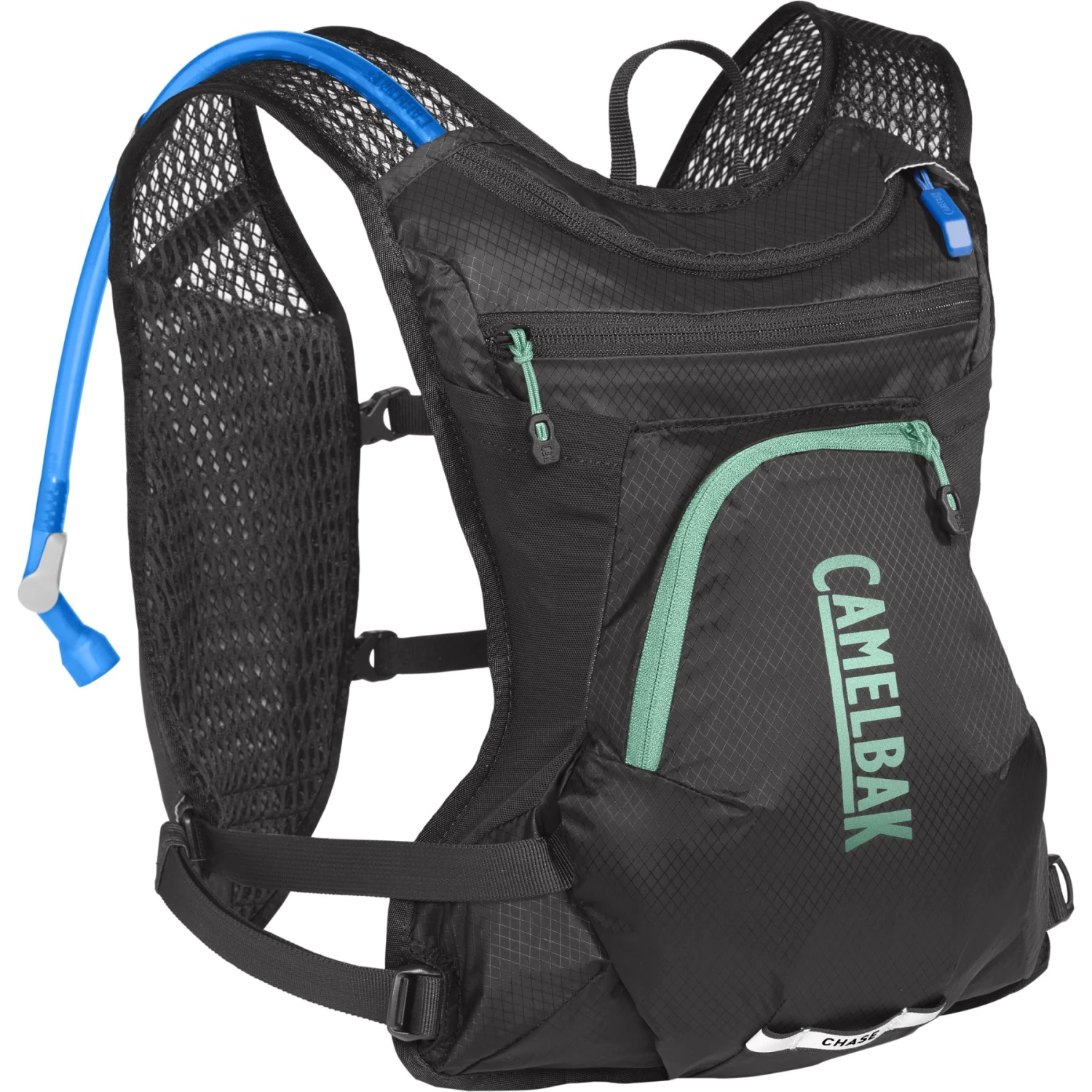 CamelBak Chase Women's Bike Vest + Backpack + Hydration Pack - Black/mint 3 CamelBak Chase Women's Bike Vest + Backpack + Hydration Pack - Black/mint