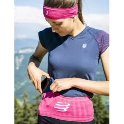 Compressport Free Hardloopriem - Mood Indigo/magenta -Fietsonderdelen compressport free belt mood indigo magenta 2 1558709