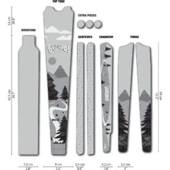 DYEDBRO Gravel Frame Protection Kit GRINDURO - Black Matte