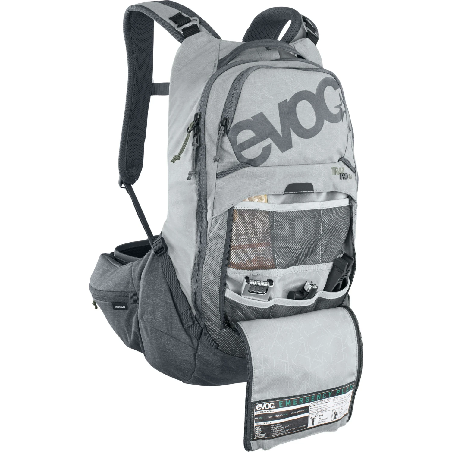 EVOC Trail Pro Protector Rugzak - 16 L - Stone/Carbon Grey 9 EVOC Trail Pro Protector Rugzak - 16 L - Stone/Carbon Grey - Afbeelding 7