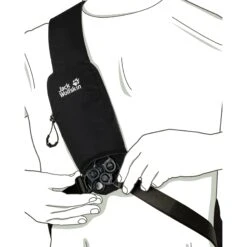 Jack Wolfskin Delta Bag Air Schoudertas - Zwart -Fietsonderdelen jack wolfskin delta bag air slingbag black 22 1291078