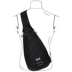 Jack Wolfskin Delta Bag Air Schoudertas - Zwart -Fietsonderdelen jack wolfskin delta bag air slingbag black 23 1291080