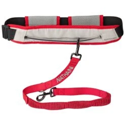 Nathan Sports K9 Runner's Waistbelt With Leash - Vapor Blue/Lollipop