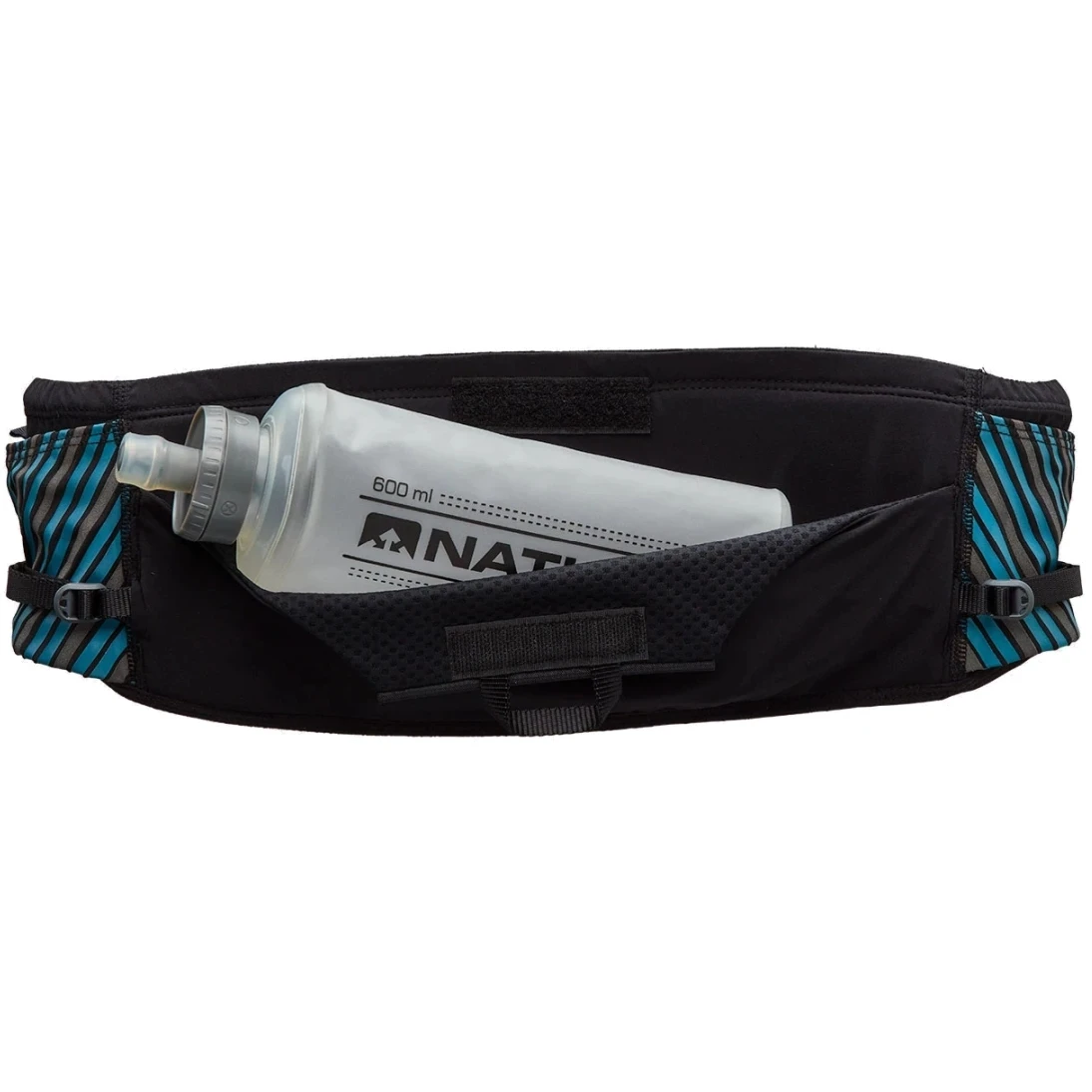 Nathan Sports Pinnacle Series Waistpack - Black / Blue Me Away 4 Nathan Sports Pinnacle Series Waistpack - Black / Blue Me Away - Afbeelding 2