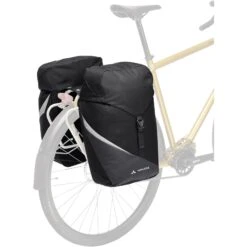Vaude TwinRoadster Dubbele Achterwiel-Tas - 2x26L - Zwart -Fietsonderdelen vaude twinroadster double bike pannier rear black 1 1358925